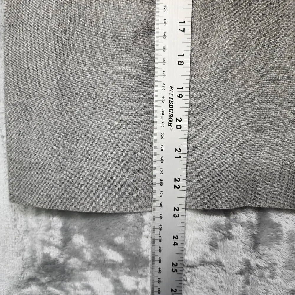 Vintage Liz Claiborne Skirt‎ Womens 4 Gray Pencil Wrap Lined Office Back Zip 70s